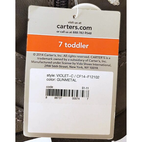 CARTERS GIRL WINTER BOOTS WITH GOLD GLITTER SIZE 7 TODDLER NWT - Picture 7 of 7